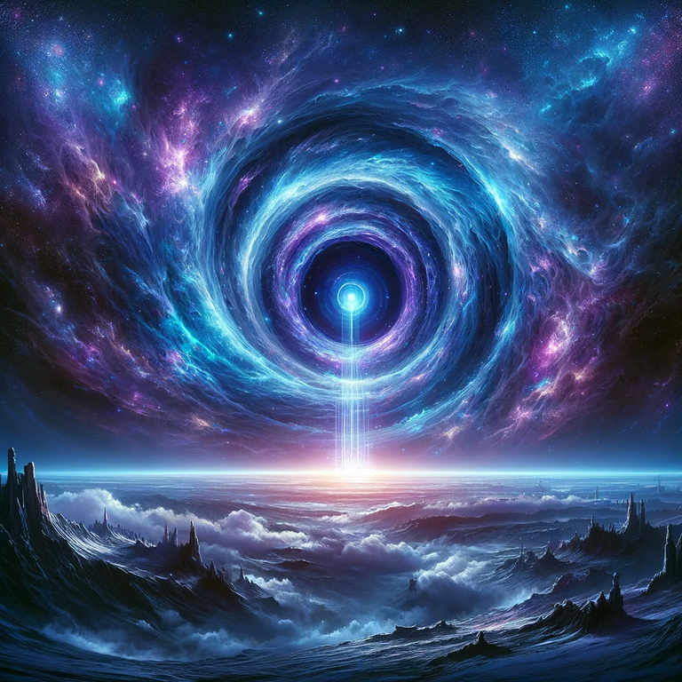 DALL·E 2023-12-02 00.53.55 - A mystical portal with a swirling vortex of blue and purple energy, set in an open, cosmic landscape with no structures, showcasing the raw energy and.png