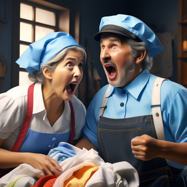 an-old-woman-wearing-a-blue-maids-uniform-looking-and-yelling-angrily-at-a-young-man-holding-a-pile.png