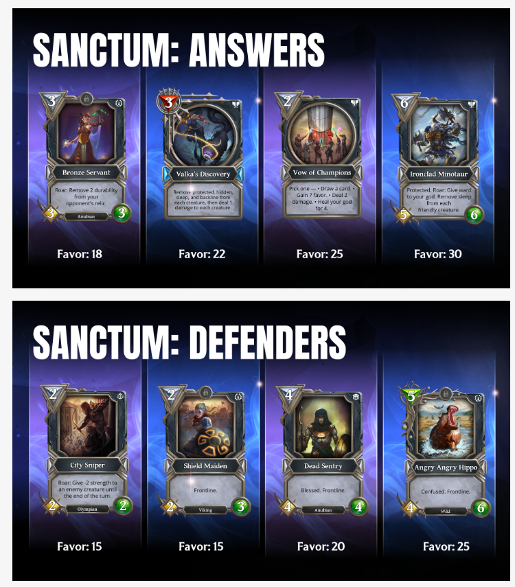 Official GU doc:  https://content.godsunchained.com/blog/article/ranked-rescale-and-sanctum-cards-update