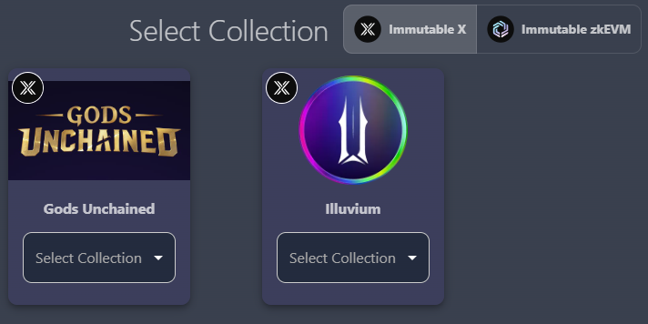 Use collection button on imx.center/marketplace to select imx or zkEVM collections