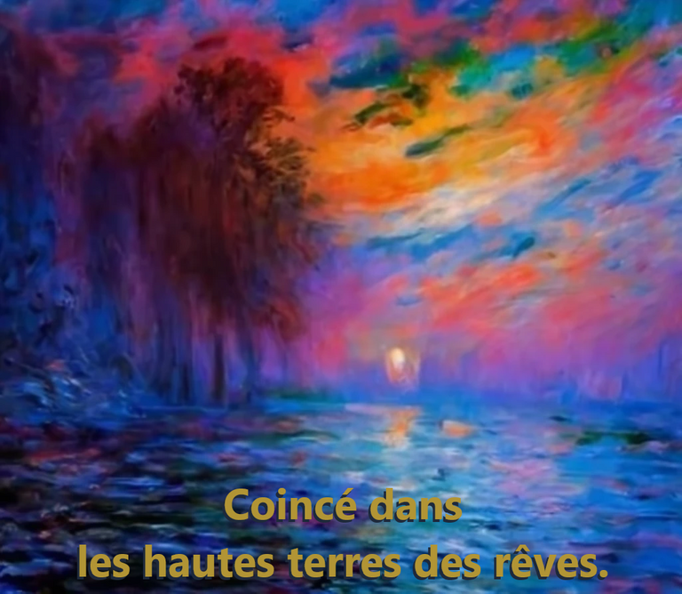 Bloqué dans un rêve, inspiré par Monet