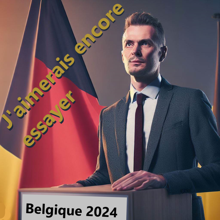 Image homme politique, Belgique 2024, par Bing IA et modifiée par mes soins