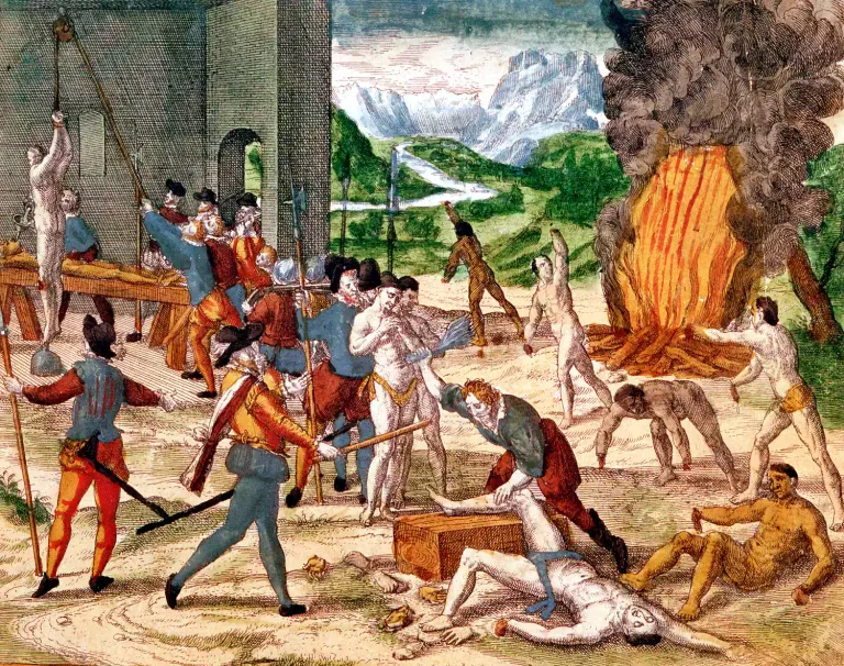 spanish-conquistadors-torturing-american-indians--1539-1542--463925165-5a6b6fbc119fa8003723a059.webp