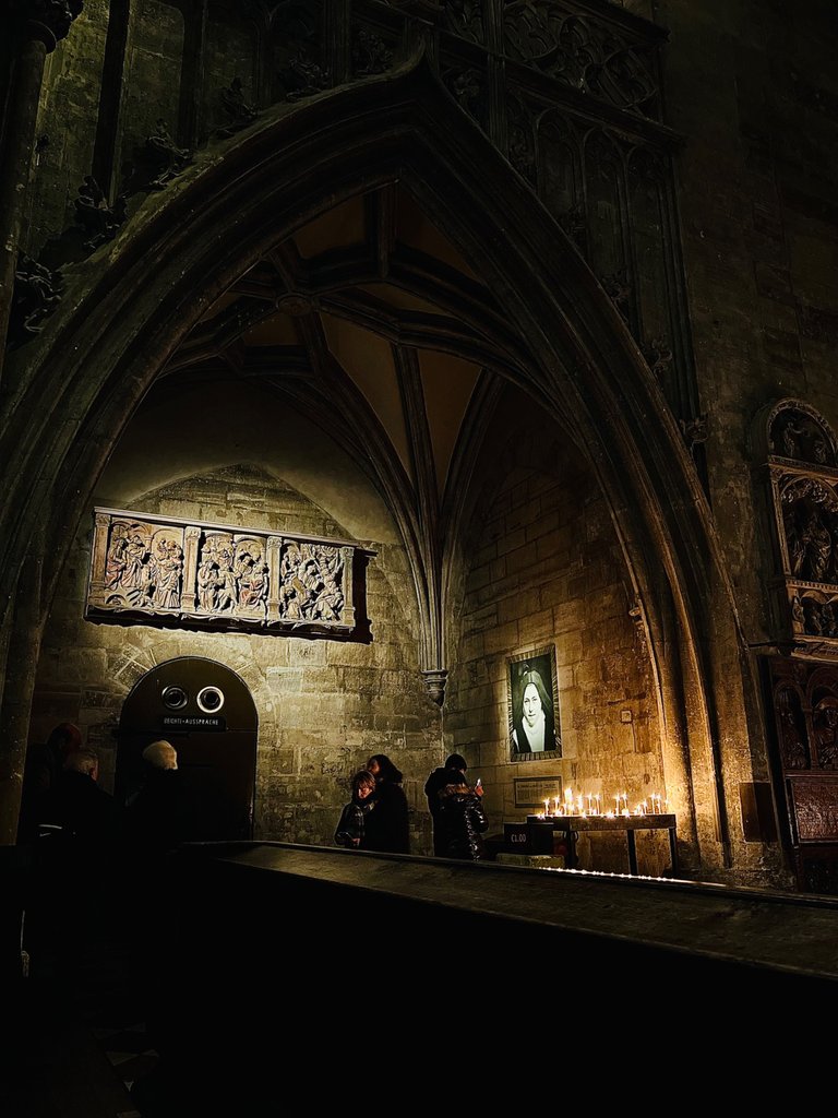 Lighting Candles corner at St. Stephen's Cathedral, Vienna, Austria, December 2023 