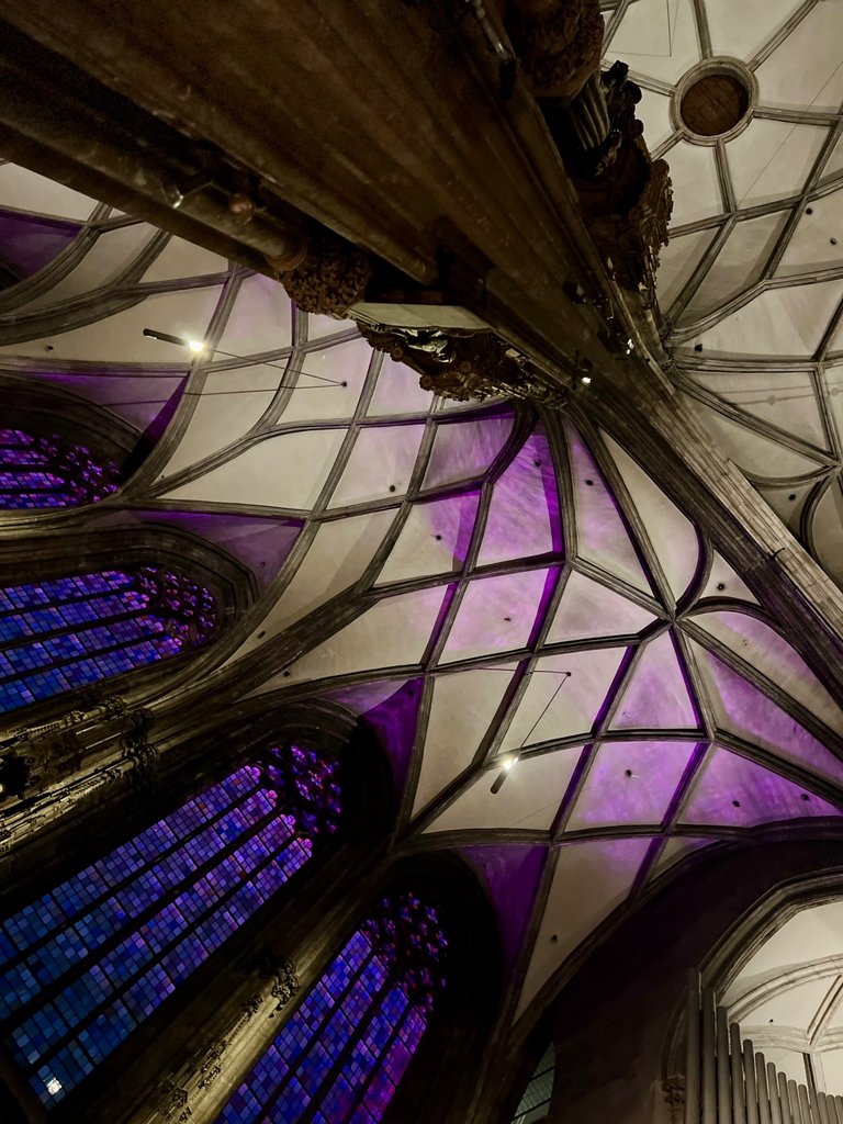 Amazing Stained Glass Windows at St. Stephen's Cathedral, Vienna, Austria, December 2023