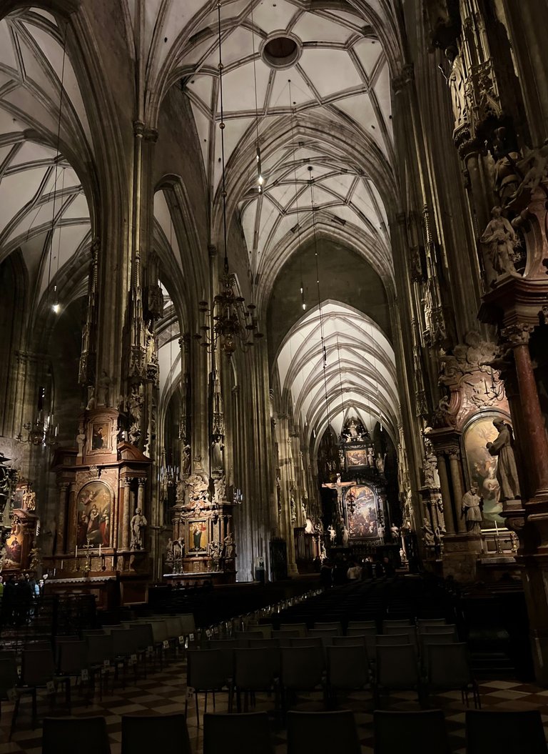 Inside The St. Stephen's Cathedral, Vienna, Austria, December 2023