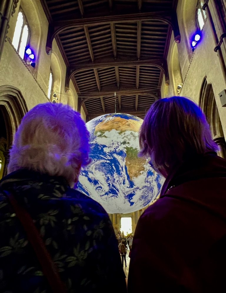 Friendship is the key of Long Healthy Life, Luke Jerram’s Gaia @ Rochester Cathedral, Rochester, Kent, UK, June 2022