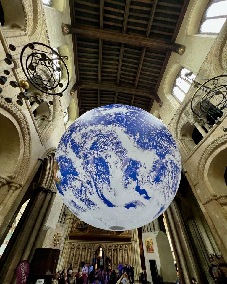 Luke Jerram’s Gaia @ Rochester Cathedral, Rochester, Kent, UK, June 2022