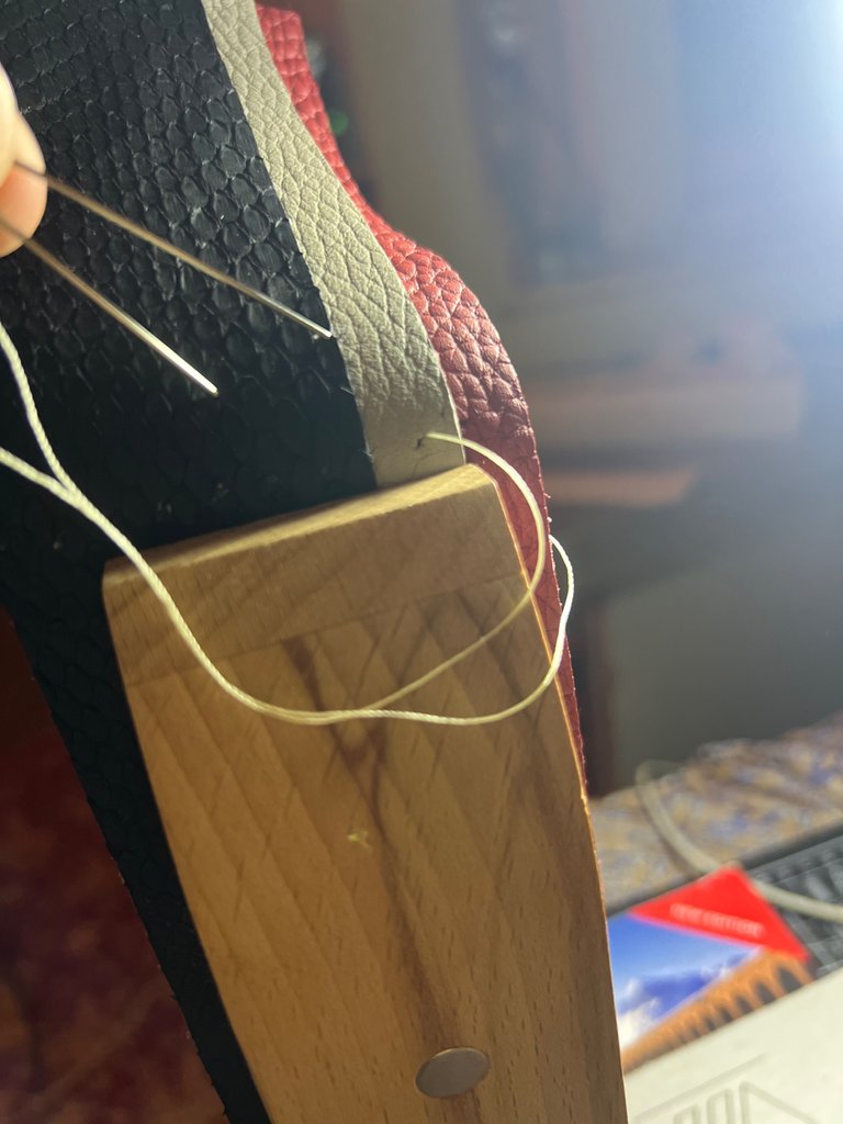 Everything turned out ok while testing & poking the holes, Now the stitching starts