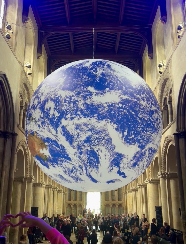 The Earth is Loved, Luke Jerram’s Gaia @ Rochester Cathedral, Rochester, Kent, UK, June 2022