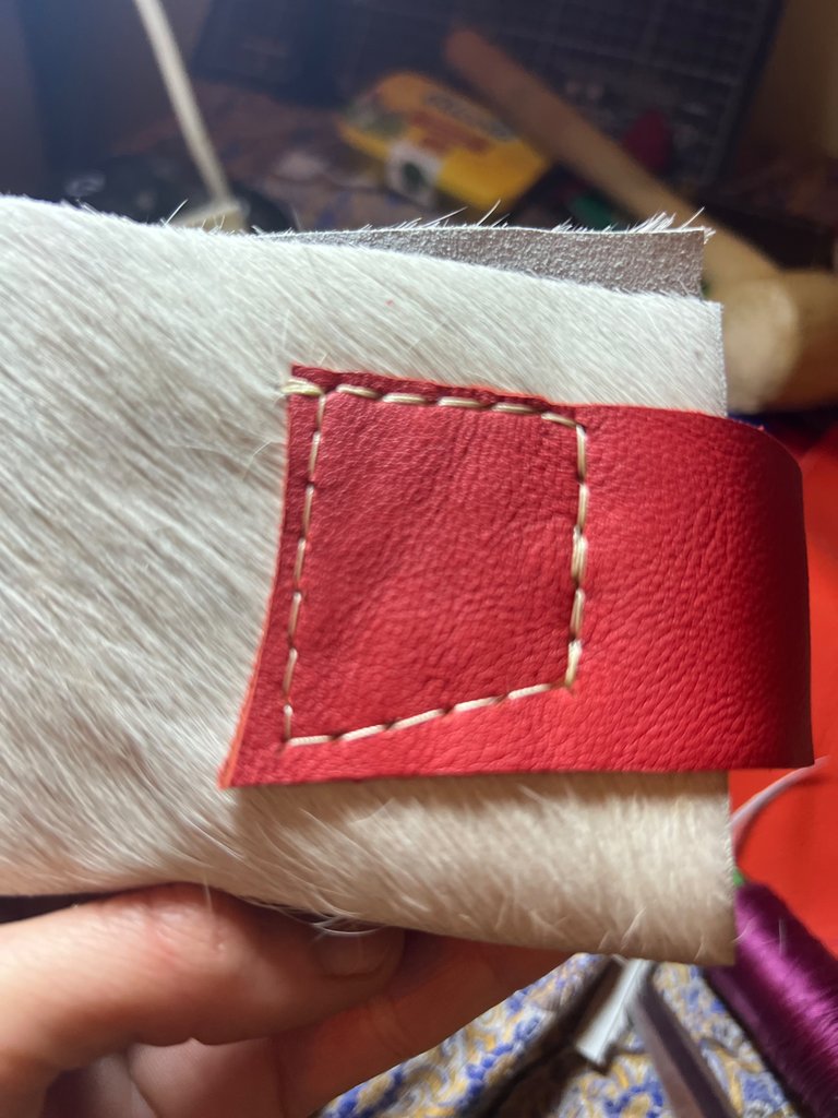 Main Stitch of the Wallet Edge Done & Closing system stitched: Done!