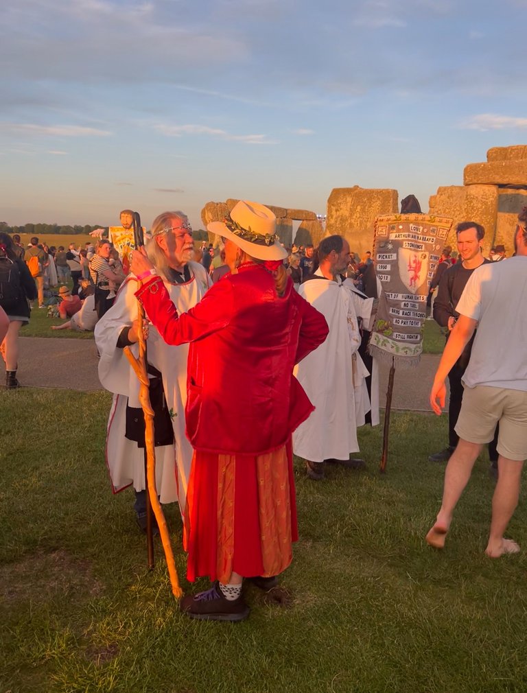 The Druid King practicing his great speech, Summer Solstice, Stonehenge, UK, 2024