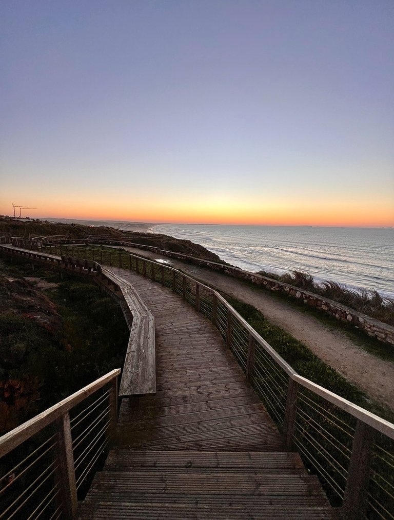 Calm Sunset upon the Atlantic Coast,Foz do Arelho, Portugal, 2023 