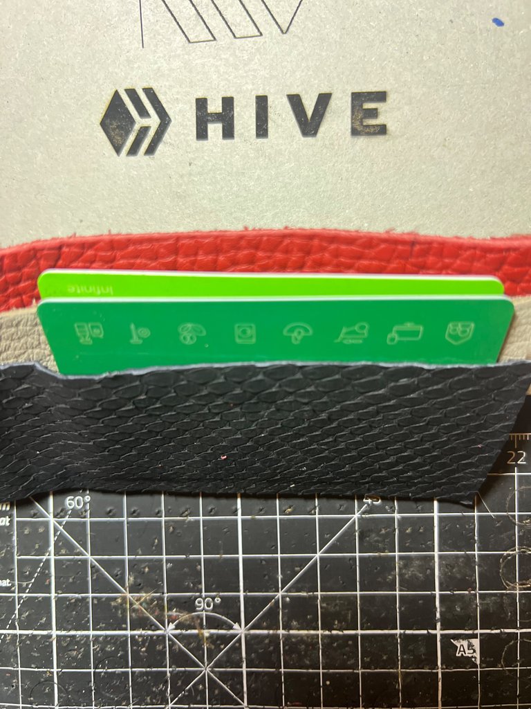 Testing the Card pockets which has been only taped glued before stitching