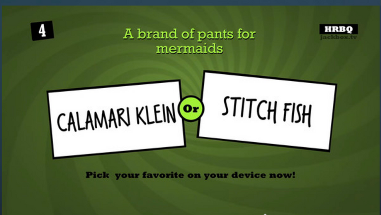 Example Quiplash Prompt with Asnwers