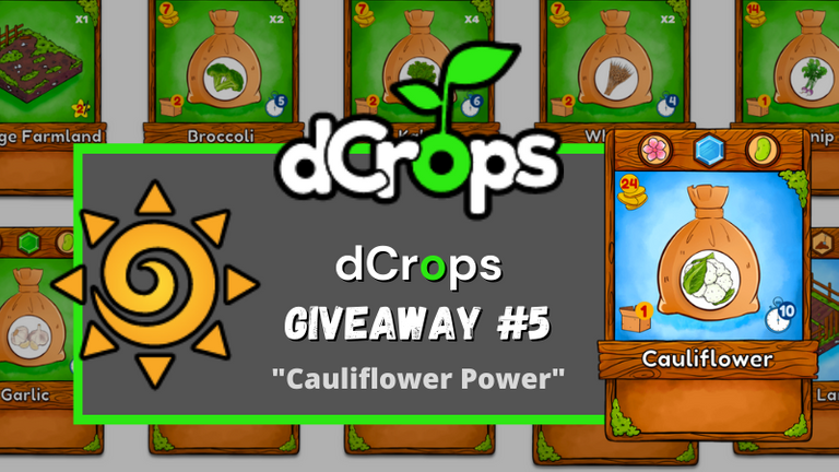 dCrops Giveaway #5 "Cauliflower Power" ends 3.26.2022