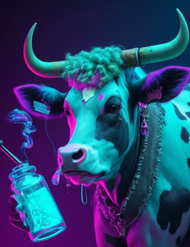 DreamShaper_v7_a_cool_neon_punk_stoned_detailed_cowbong_smokin_0.jpg