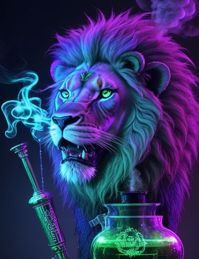 DreamShaper_v7_a_cool_neon_punk_stoned_detailed_lionbong_smoki_1.jpg