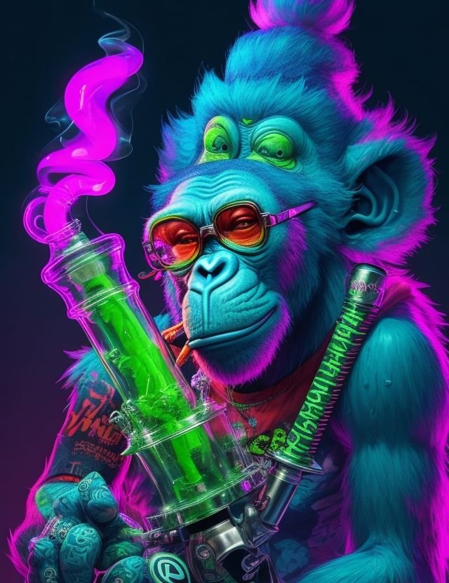 DreamShaper_v7_a_cool_neon_punk_stoned_detailed_apebong_smokin_0.jpg