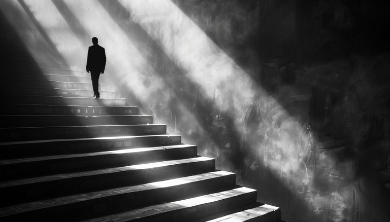 Silhouette of a Person Ascending Stairs in Monochrome.jpg