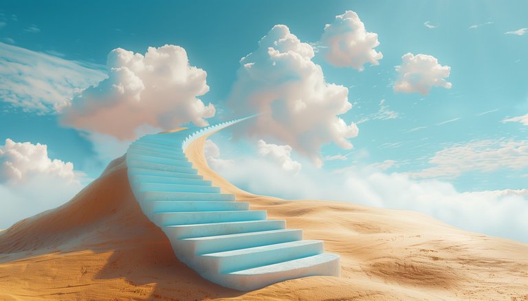 Surreal Blue Staircase in the Desert.jpg