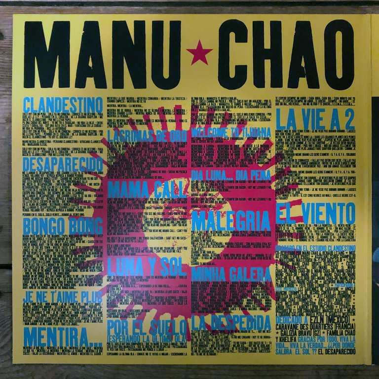 Manu Chao - Clandestino Cover Inside Detail 01