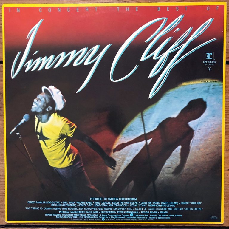 Jimmy Cliff in Concert Back Cover