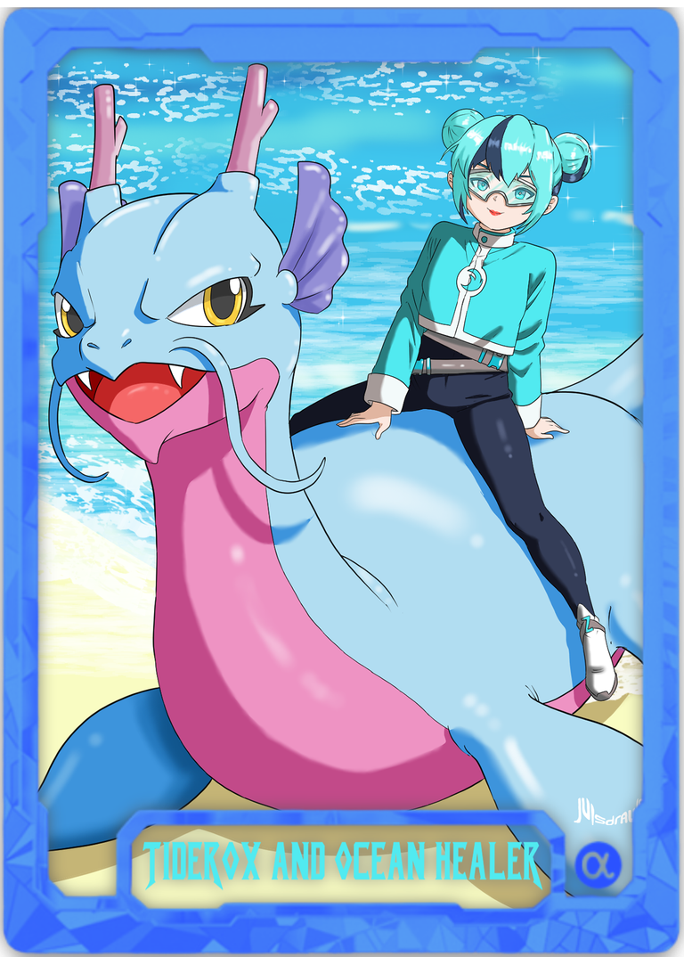ocean healer and water dragon with card border.png