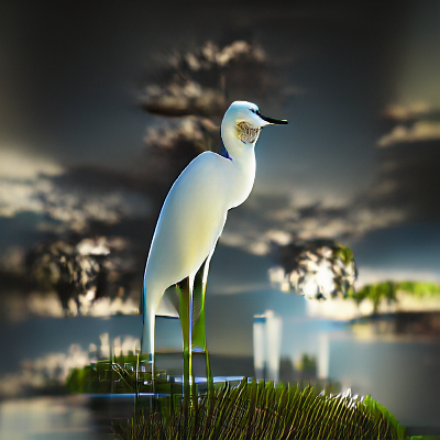 6 - Tall beautiful white egret standing watch look.png