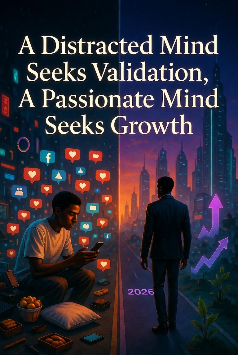 A Distracted Mind Seeks Validation, A Passionate Mind Seeks Growth