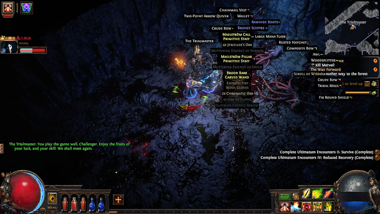 kaelci hiveblog peakd path of exile poe ultimatum much loot many wow.png