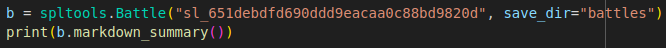 See examples/battle_markdown_summary.py