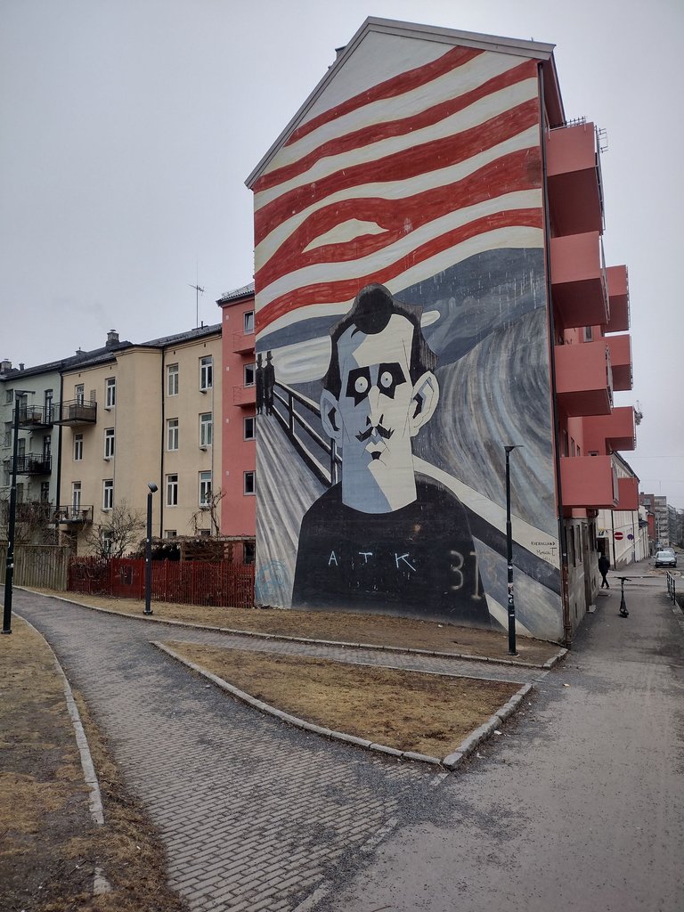 Mural of Edward Munch at Tøyen