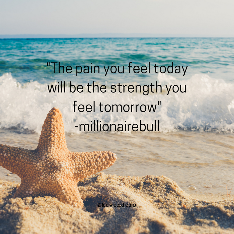 The pain you feel today will be the strength you feel tomorrow -millionairebull.png