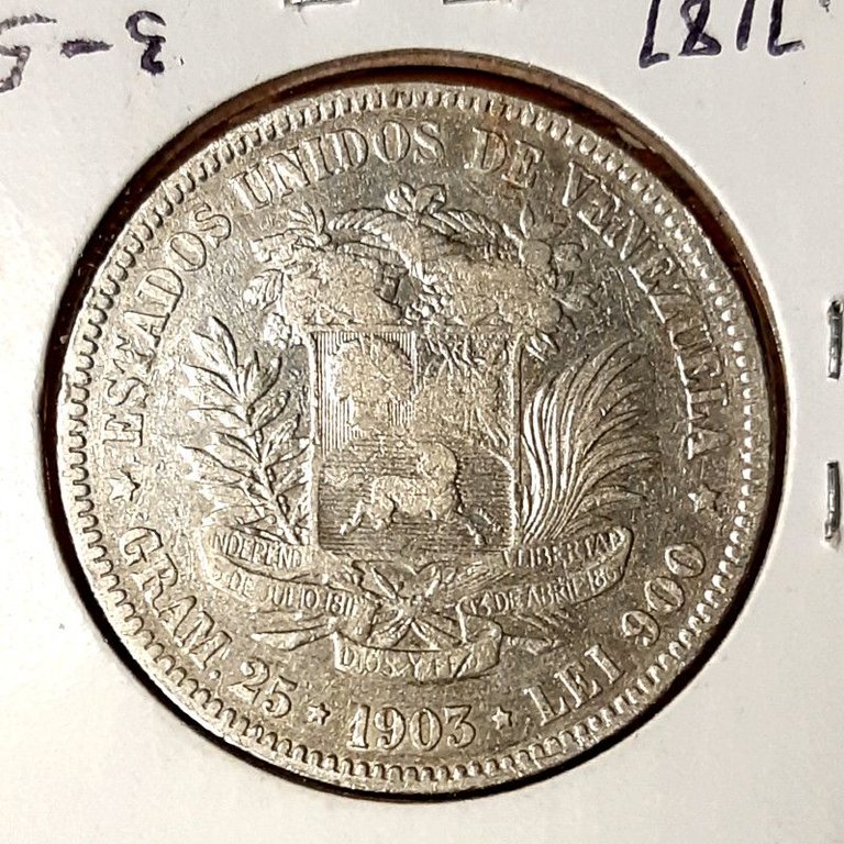 1903 Venezuela 5 Bolivar 800x800.jpg