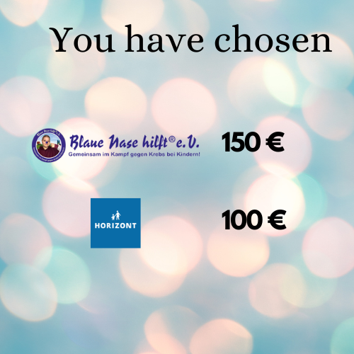 (DE/EN) Aug: Ihr habt entschieden 250 € für einen guten Zweck / You have chosen 250 € for a good cause