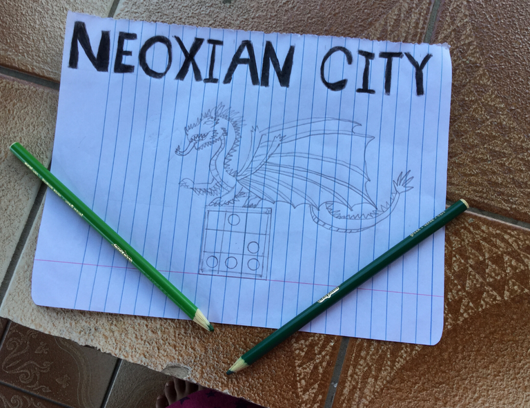 2. I drew a logo and a dragon.