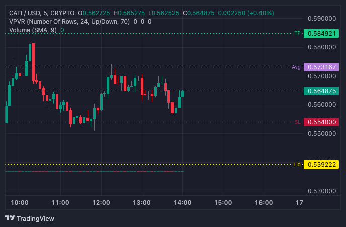 My current trade: CATI, a memecoin on the TON Chain