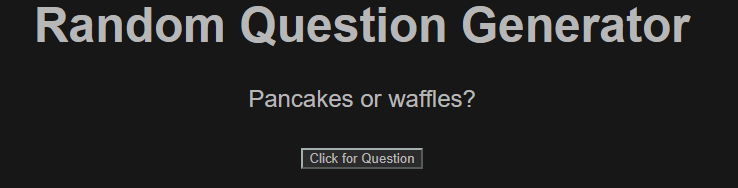 Random Question Pancake