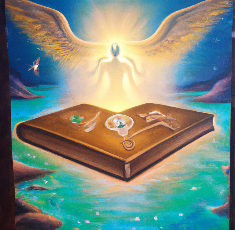 A painting uncovering secret spiritual knowledge.png