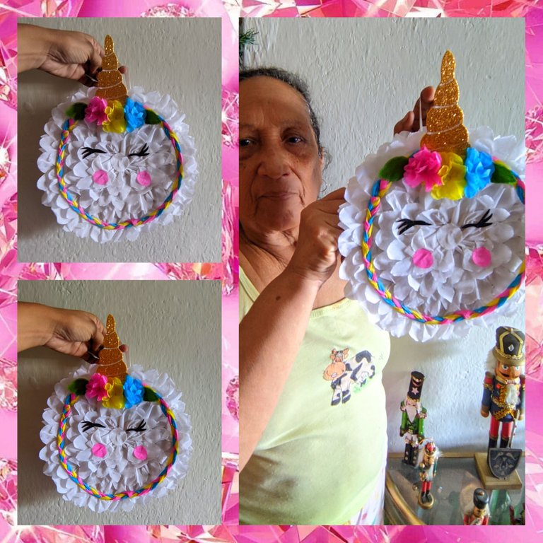 [ESP-ENG].- Hermosa piñata de unicornio reciclada. ❄️🦄❄️ //Beautiful recycled unicorn piñata.  ❄️🦄❄️