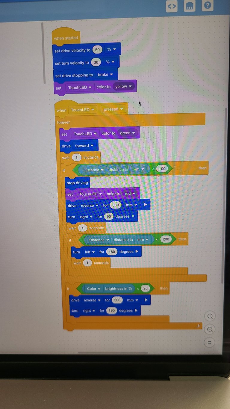 Coding in VEX's block programming software