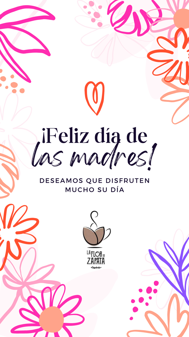 Tu historia Saludo Día de las Madres Floral Rojo y rosa.png