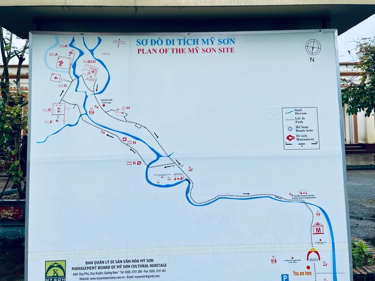 Plan Of The My Son Site Beside Entrance Gate