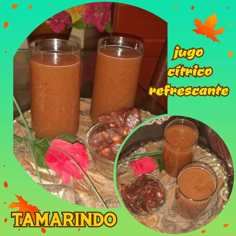 (ESP/ENG)Delicioso jugo cítrico refrescante de tamarindo cocido / (EN/ENG)Delicious refreshing citrus juice of cooked tamarind