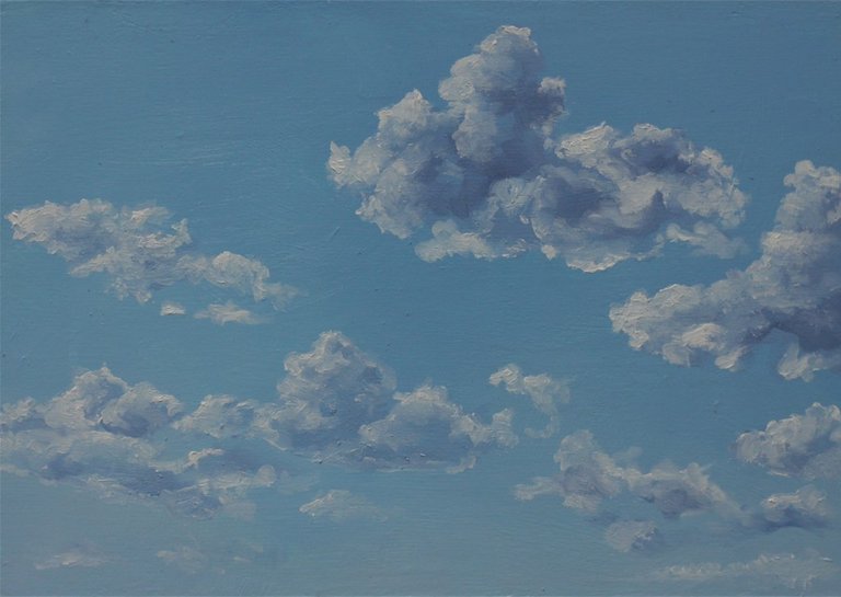 "Blue Sky", 30 x 21cm, oil on board