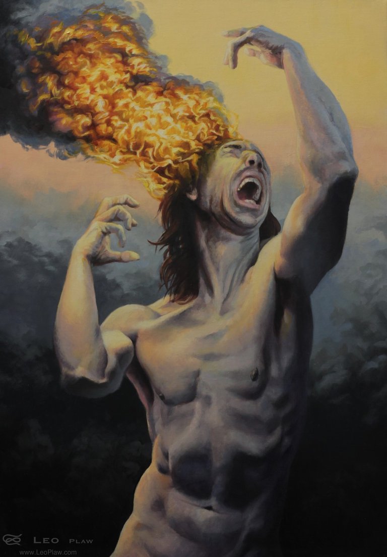 "Burning Desire II", 50 x 70cm, oil on canvas