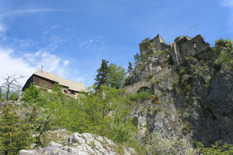 The castle is protected on two side by 125m cliffs that drop straight to the valley below