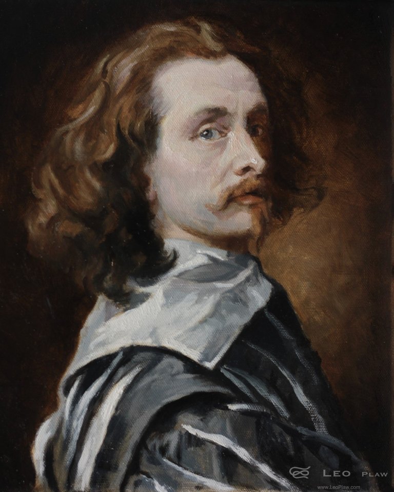 Anthony van Dyck - self-portrait study