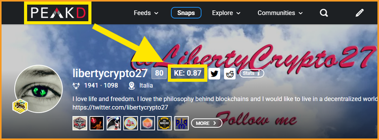 Peakd Adds KE Indicator To User Profile (ENG/ITA)